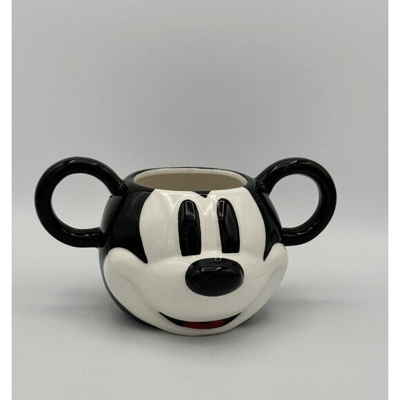 Zak Disney Mickey Mouse‎ Ceramic 15 oz Coffee Cup Mug Double Ear Handles Cute - Picture 1 of 7